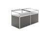 KGT Aluminium-Hochbeet 0,91 x 2,05 x 0,77 m Typ 210 pressblank  Füllmenge:1.400 l