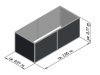 KGT Aluminium-Hochbeet 0,91 x 2,05 x 0,77 m Typ 210 pressblank  Füllmenge:1.400 l