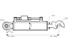Hydraulischer Oberlenker Kat. 2 Länge 550 – 789 mm, mit Fanghaken und Kugelgelenk