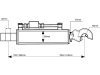 Hydraulischer Oberlenker Kat. 3 Länge 590 – 815 mm, mit Fanghaken und Gabelgelenk ohne Kopf