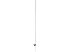 Patura Zaunpfahl Fiberglas gelb, rund, mit eingeklebter Trittstufe, angespitzt 10 St.
