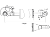 Hydraulischer Oberlenker Kat. 3/3 (32 mm), Länge 700 – 940 mm, mit Fanghaken und Gabelgelenk