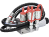 Zusatzsteuerventil 12 V DC 6/2 Wegeventil -TB-, Grundventilausführung, inkl. Elektroeinheit und Wippschalter
