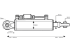Hydraulischer Oberlenker Kat. 1 Länge 460 – 620 mm, mit beidseitigem Kugelgelenk
