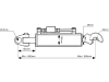 Hydraulischer Oberlenker Kat. 3/28 mm Länge 680 – 895 mm, mit Fanghaken und Gabelgelenk
