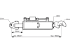 Hydraulischer Oberlenker Kat. 3 Länge 580 – 768 mm, mit Fanghaken und Gabelgelenk