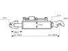 Hydraulischer Oberlenker Kat. 4/3 Länge 760 – 995 mm, mit Fanghaken und Gabelgelenk