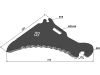 Industriehof® Ladewagenmesser 416 x 303 x 5 mm für Ladewagen Deutz-Fahr, Mengele, Veenhuis, 85-225