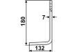 Industriehof® Fräsmesser links 180 x 80 x 7 mm, Bohrung 11,5 mm für Howard HA/CL/CA, HOW-11L