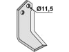 Industriehof® Fräsmesser links 180 x 80 x 7 mm, Bohrung 11,5 mm für Howard HA/CL/CA, HOW-11L