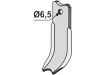Industriehof® Fräsmesser links/rechts 116 x 40 x 4 mm, Bohrung 6,5 mm für Agria 1600, 2400, 2600, AGR-08