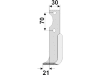 Industriehof® Fräsmesser links/rechts 165 x 50 x 4 mm, Bohrung 9 mm für Agria