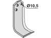 Industriehof® Fräsmesser links/rechts 170 x 95 x 6 mm, Bohrung 10,5 mm für Agria