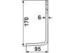 Industriehof® Fräsmesser links/rechts 170 x 95 x 6 mm, Bohrung 10,5 mm für Agria