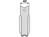 Industriehof® Fräsmesser links/rechts 116 x 40 x 4 mm, Bohrung 6,5 mm für Agria 1600, 2400, 2600, AGR-08