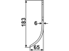 Industriehof® Fräsmesser rechts 183 x 30 x 6 mm, Bohrung 9 mm für S.E.P., SEP-01R