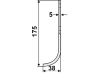 Industriehof® Fräsmesser links 175 x 38 x 5 mm, Bohrung 8,5 mm für Adriatica Minny, ADR-12L