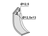 Industriehof® Fräsmesser links/rechts 187 x 60 x 6 mm, Bohrung 12,5 mm für Goldoni