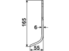 Industriehof® Fräsmesser links/rechts 165 x 25 x 6 mm, Bohrung 9 mm für B.C.S., Grillo (Pinza), Iseki, S.E.P.