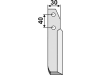 Industriehof® Fräsmesser links/rechts 180 x 30 x 6 mm, Bohrung 9 mm für Nibbi Bruno E