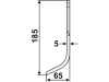 Industriehof® Fräsmesser links/rechts 185 x 40 x 5 mm, Bohrung 9 mm für Fort