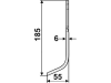 Industriehof® Fräsmesser links 185 x 25 x 6 mm, Bohrung 9 mm für B.C.S., BCS-07L