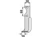 Industriehof® Fräsmesser links/rechts 174 x 52 x 5 mm, Bohrung 9 mm für Barbieri