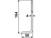 Industriehof® Fräsmesser links/rechts 164 x 30 x 4 mm, Bohrung 9 mm für Benassi RT45-401