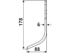 Industriehof® Fräsmesser links/rechts 178 x 50 x 6 mm, Bohrung 12,5 mm für Carraro Antonio