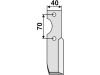 Industriehof® Fräsmesser links/rechts 185 x 40 x 5 mm, Bohrung 9 mm für Fort