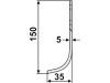Industriehof® Fräsmesser links/rechts 150 x 30 x 5 mm, Bohrung 6,5 mm für Holder