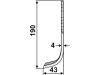 Industriehof® Fräsmesser links/rechts 190 x 30 x 4 mm, Bohrung 8,5 mm für Holder