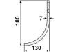 Industriehof® Fräsmesser links/rechts 180 x 130 x 7 mm, Bohrung 12,5 mm für Agritalia, Carraro S.p.A.