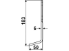 Industriehof® Fräsmesser links/rechts 183 x 30 x 6 mm, Bohrung 8,5 mm für Carraro Antonio