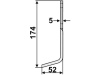 Industriehof® Fräsmesser links/rechts 174 x 52 x 5 mm, Bohrung 9 mm für Barbieri