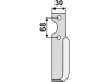 Industriehof® Fräsmesser links/rechts 164 x 30 x 4 mm, Bohrung 9 mm für Benassi RT45-401