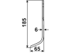 Industriehof® Fräsmesser links/rechts 185 x 30 x 6 mm, Bohrung 8,5 mm für Carraro Antonio