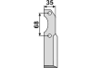 Industriehof® Fräsmesser links/rechts 183 x 60 x 5 mm, Bohrung 9 mm für Barbieri, Benassi RL50/12BL55BL60S.520