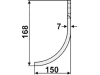 Industriehof® Fräsmesser links/rechts 168 x 70 x 7 mm, Bohrung 12,5 mm, Gewicht 0,85 kg für Muratori
