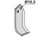 Industriehof® Fräsmesser links/rechts 180 x 50 x 6 mm, Bohrung 10,5 mm für Brumital-Agris