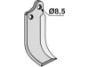 Industriehof® Fräsmesser links/rechts 155 x 60 x 5 mm, Bohrung 8,5 mm für Agria, Tielbürger