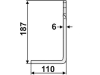 Industriehof® Fräsmesser links/rechts 187 x 70 x 6 mm, Bohrung 12,5 mm für Maschio