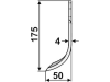 Industriehof® Fräsmesser links/rechts 175 x 40 x 4 mm, Bohrung 9 mm für Tielbürger Tielbürger