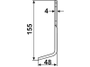 Industriehof® Fräsmesser links/rechts 155 x 48 x 4 mm, Bohrung 8,5 mm für Agria