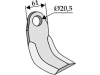 Industriehof® Fräsmesser 120 x 61 x 8 mm, Bohrung 20,5 mm für Perfect, Tünnissen & Stocks, 63-IND-70