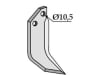 Industriehof® Fräsmesser links/rechts 152 x 50 x 6 mm, Bohrung 10,5 mm für B.C.S., Grillo (Pinza), Pasquali