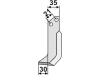 Industriehof® Fräsmesser rechts 140 x 35 x 6 mm, Bohrung 9 mm für Grillo (Prinza), GRI-04R