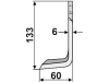 Industriehof® Fräsmesser links/rechts 133 x 50 x 6 mm, Bohrung 10,5 mm für Breviglieri, M.E.A.A.T., Mearelli