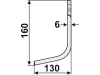 Industriehof® Fräsmesser links/rechts 160 x 130 x 6 mm, Bohrung 12,5 mm für Agritalia, Carraro S.p.A.
