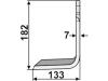 Industriehof® Fräsmesser links 182 x 70 x 7 mm, Bohrung 12,5 mm für Pegoraro TN-TB 2191/2, PEG-08L